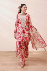 3PC Embroidered Printed Lawn Suit for Women – Summer Collection Unstitched Dress