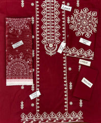 Aneela Summer Collection 2026 3 Piece Unstitched Embroidered Lawn Suit with Digital Printed Dupatta