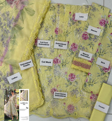 Maria B Butterfly MPT-2901 3 Piece Unstitched Lawn Suit with Embroidered Chiffon Dupatta