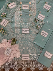 ELAF Chikankari Collection 3 Piece Unstitched Lawn Suit with Khaddi Net Dupatta – Heavy Embroidered