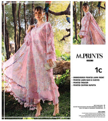 Maria B Butterfly MPT-2901 3 Piece Unstitched Lawn Suit with Embroidered Chiffon Dupatta