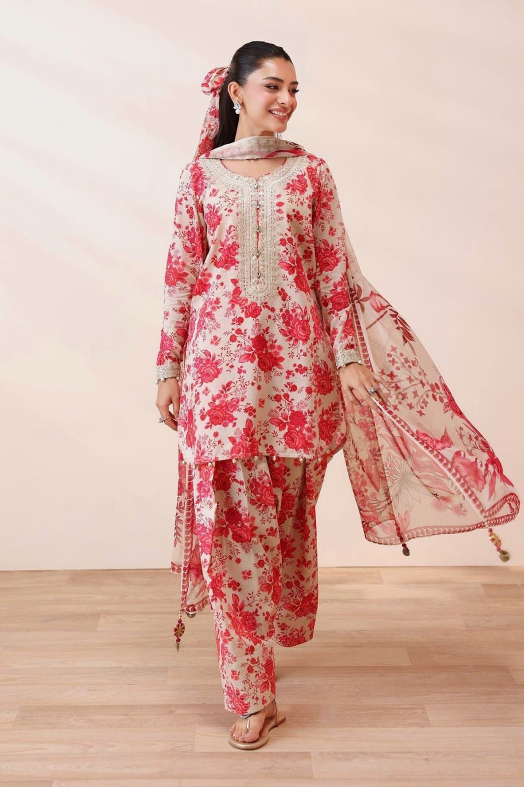 3PC Embroidered Printed Lawn Suit for Women – Summer Collection Unstitched Dress
