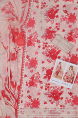 3PC Embroidered Printed Lawn Suit for Women – Summer Collection Unstitched Dress