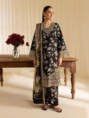 3PC Embroidered Printed Lawn Suit for Women – Summer Collection Unstitched Dress