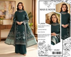 Mah-E-Noor Lawn Fancy 3 Piece Suit