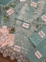 ELAF Chikankari Collection 3 Piece Unstitched Lawn Suit with Khaddi Net Dupatta – Heavy Embroidered